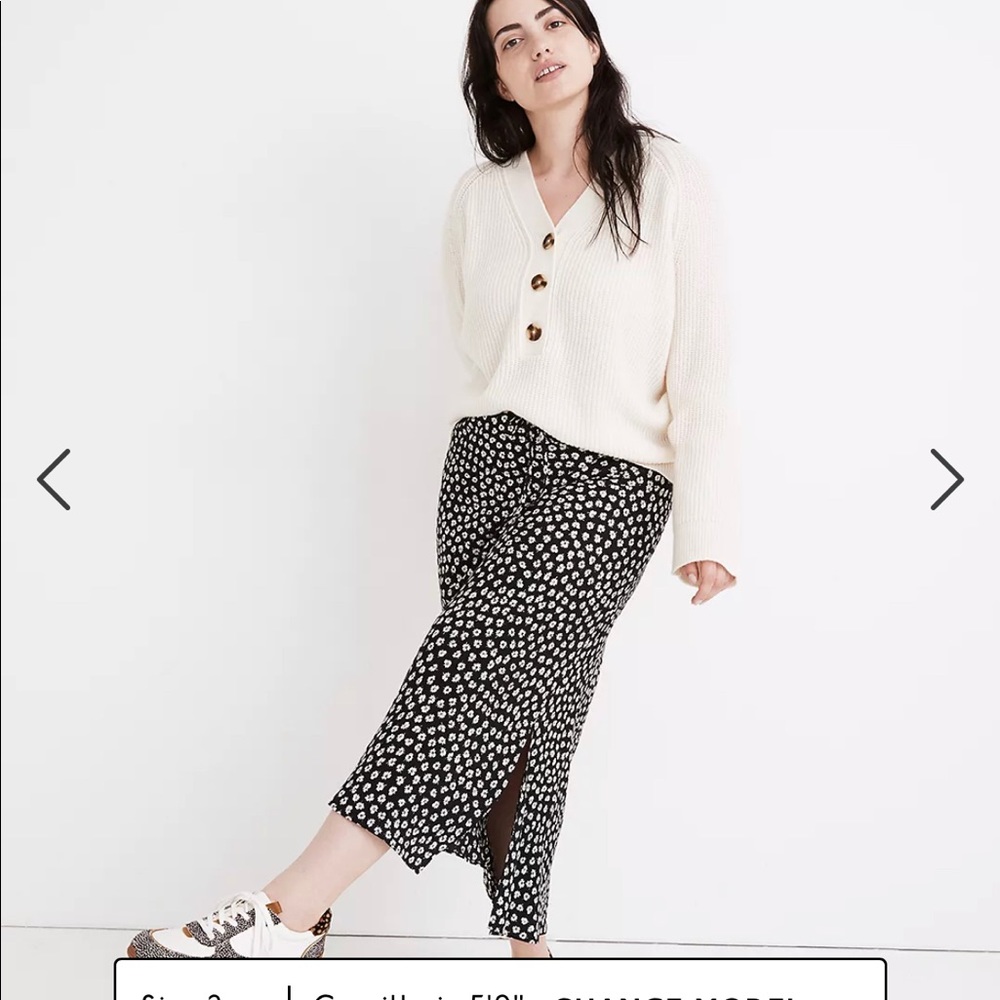 Madewell slip skirt in daisy print